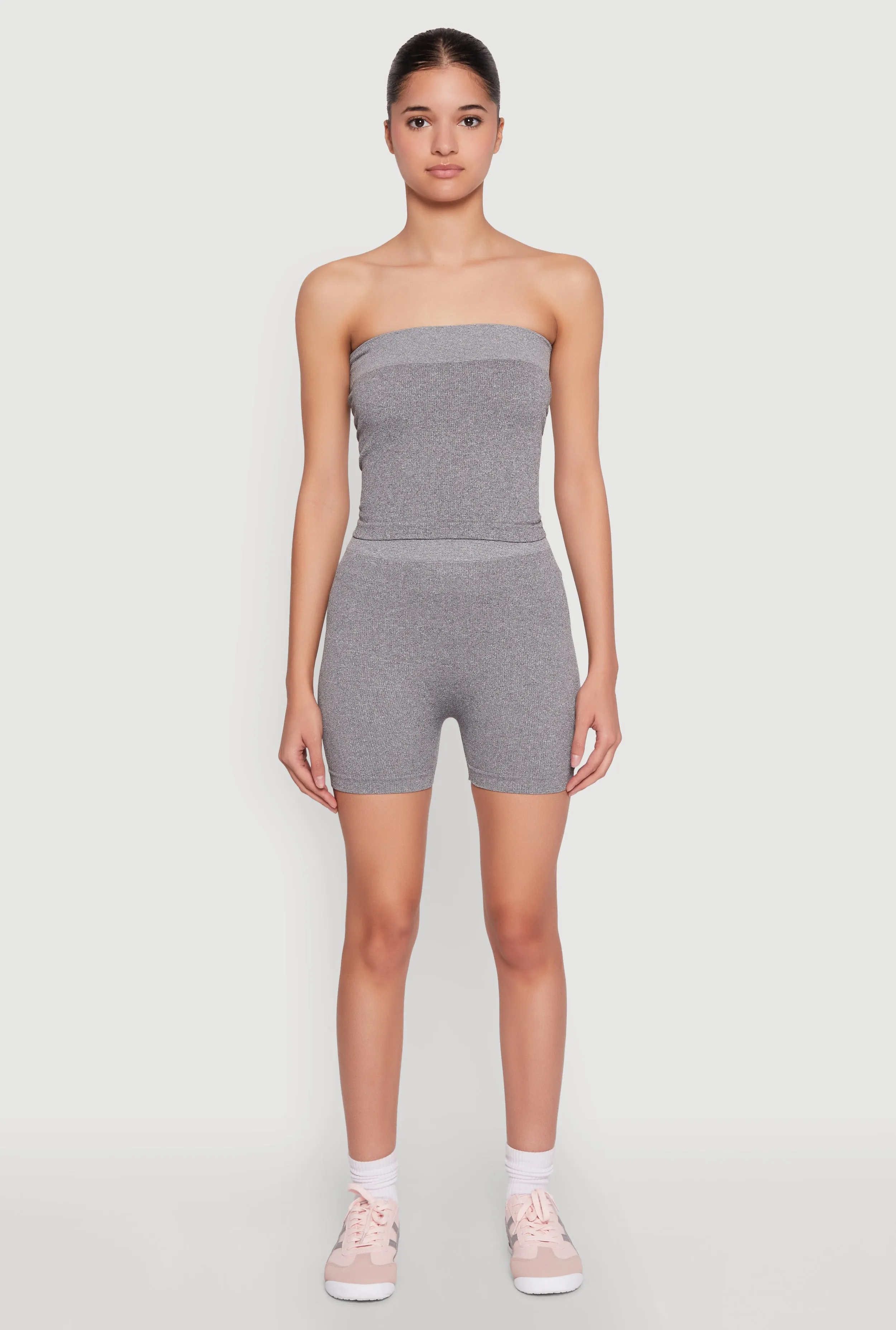 Compression Rib Seamless Tube Top and Shorts sold by Rainbow product image thumbnail 3