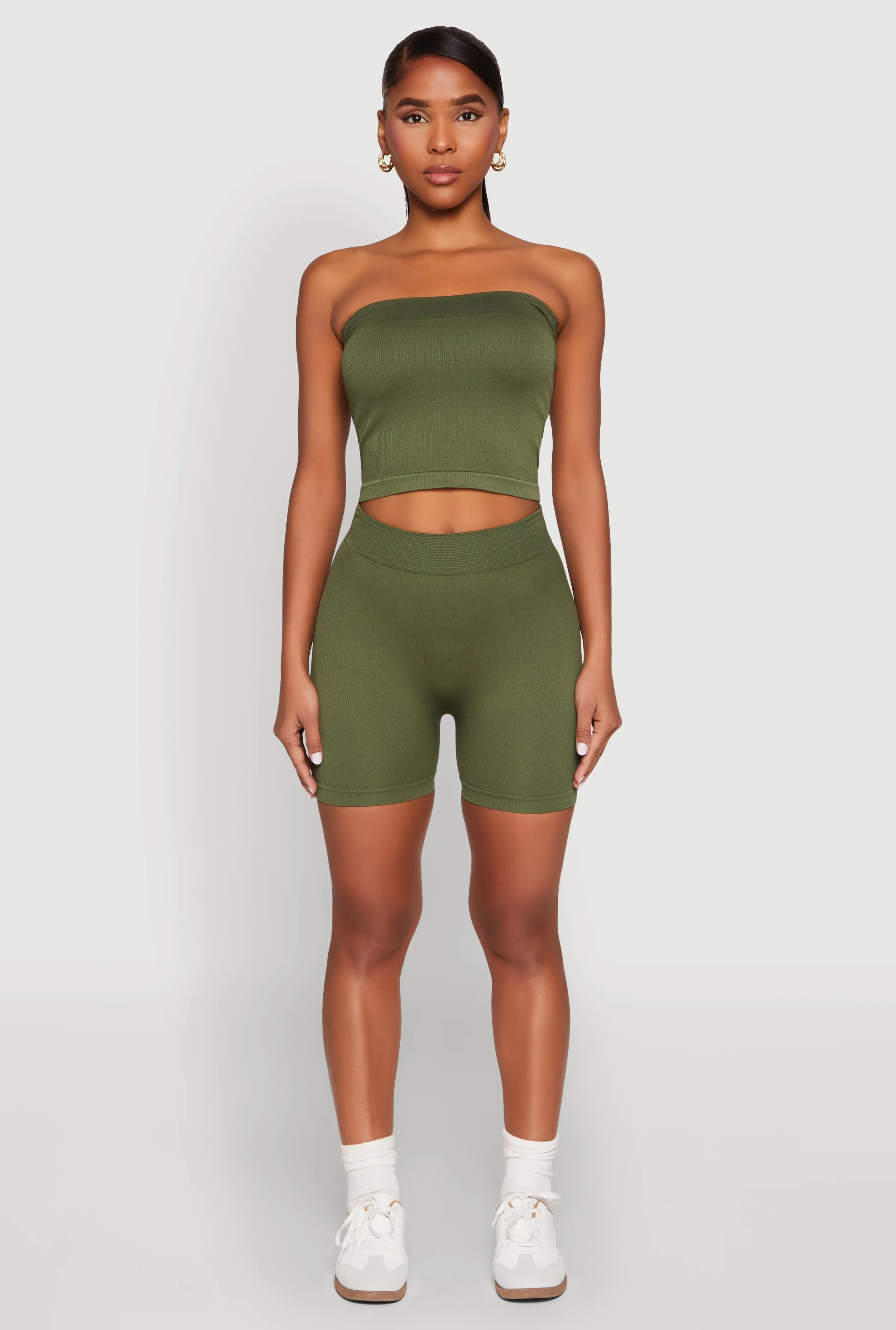 Compression Rib Seamless Tube Top and Shorts sold by Rainbow product image thumbnail 5