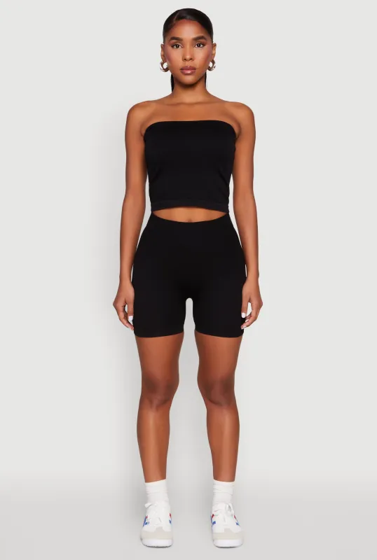 Compression Rib Seamless Tube Top and Shorts sold by Rainbow