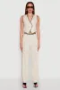 Linen Contrast Trim Pants sold by Rainbow