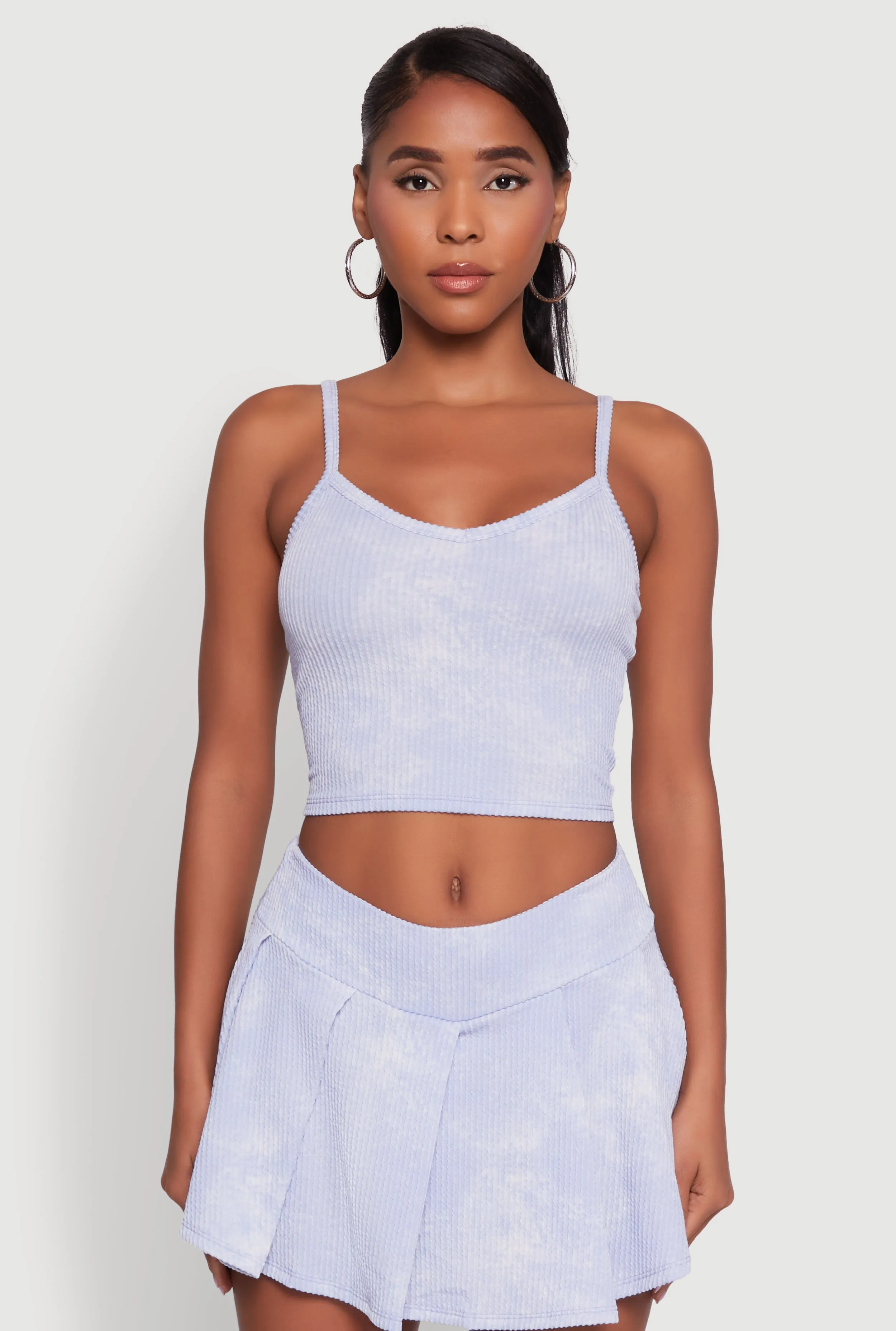 Trendy Acid Wash V Neck Cropped Cami sold by Rainbow product image thumbnail 2