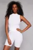 Rib Knit Mock Neck Tank Top and Biker Shorts sold by Rainbow