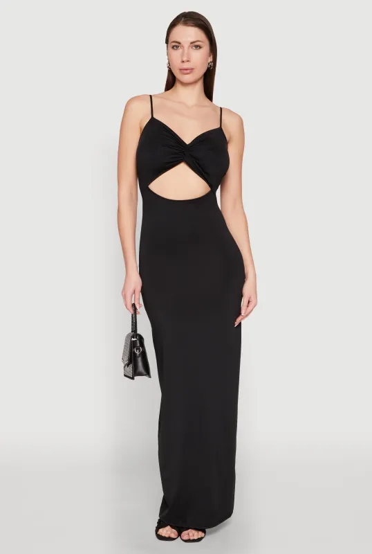 Twist Front Cut Out Maxi Dress sold by Rainbow