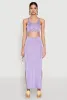 Cut Out Front Side Slit Maxi Dress sold by Rainbow