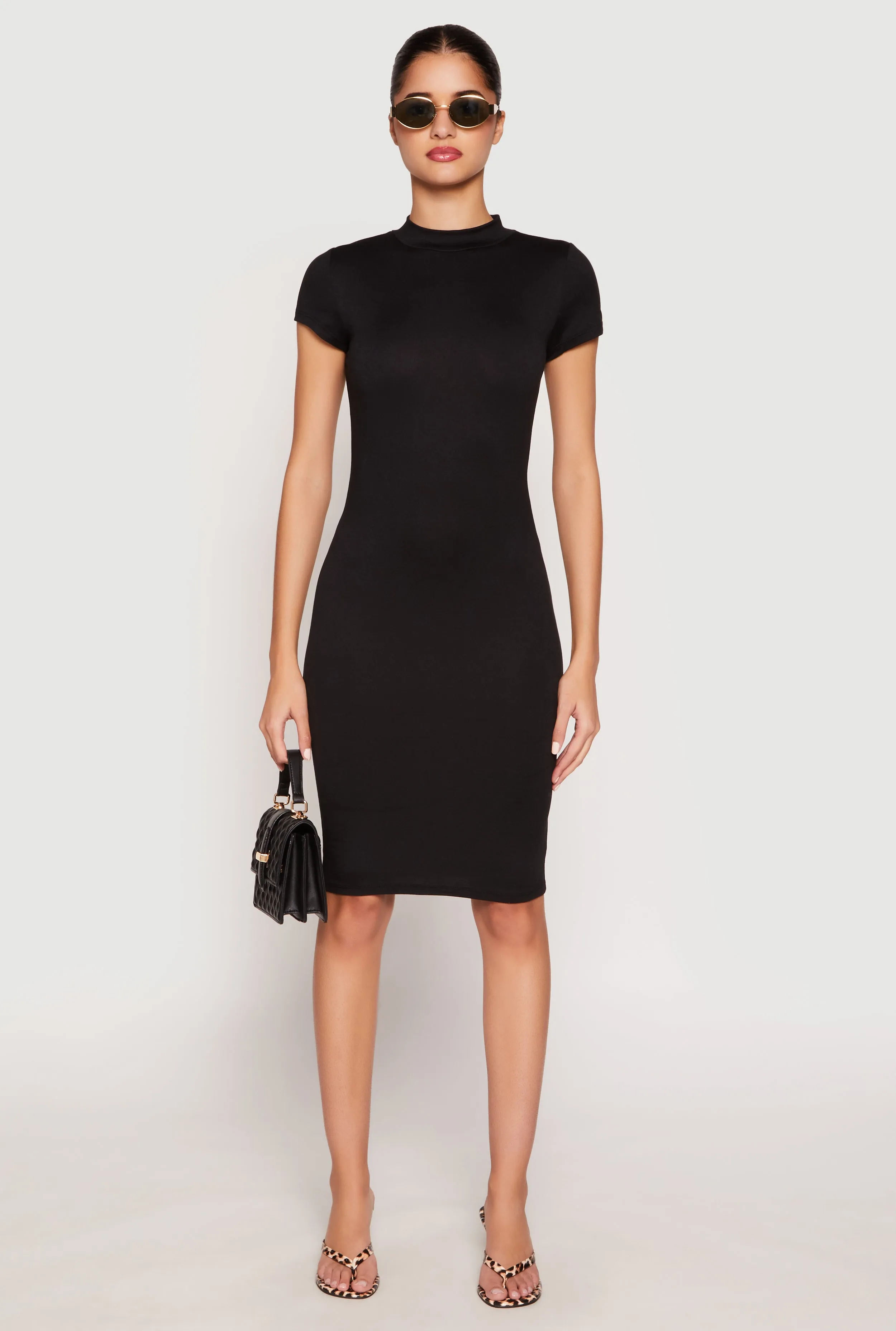 Soft Knit Mock Neck Dress sold by Rainbow