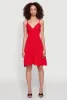 Sleeveless Empire Waist Dress with V Neck and Adjustable Straps sold by Rainbow