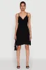 Sleeveless Empire Waist Dress with V Neck and Adjustable Straps sold by Rainbow