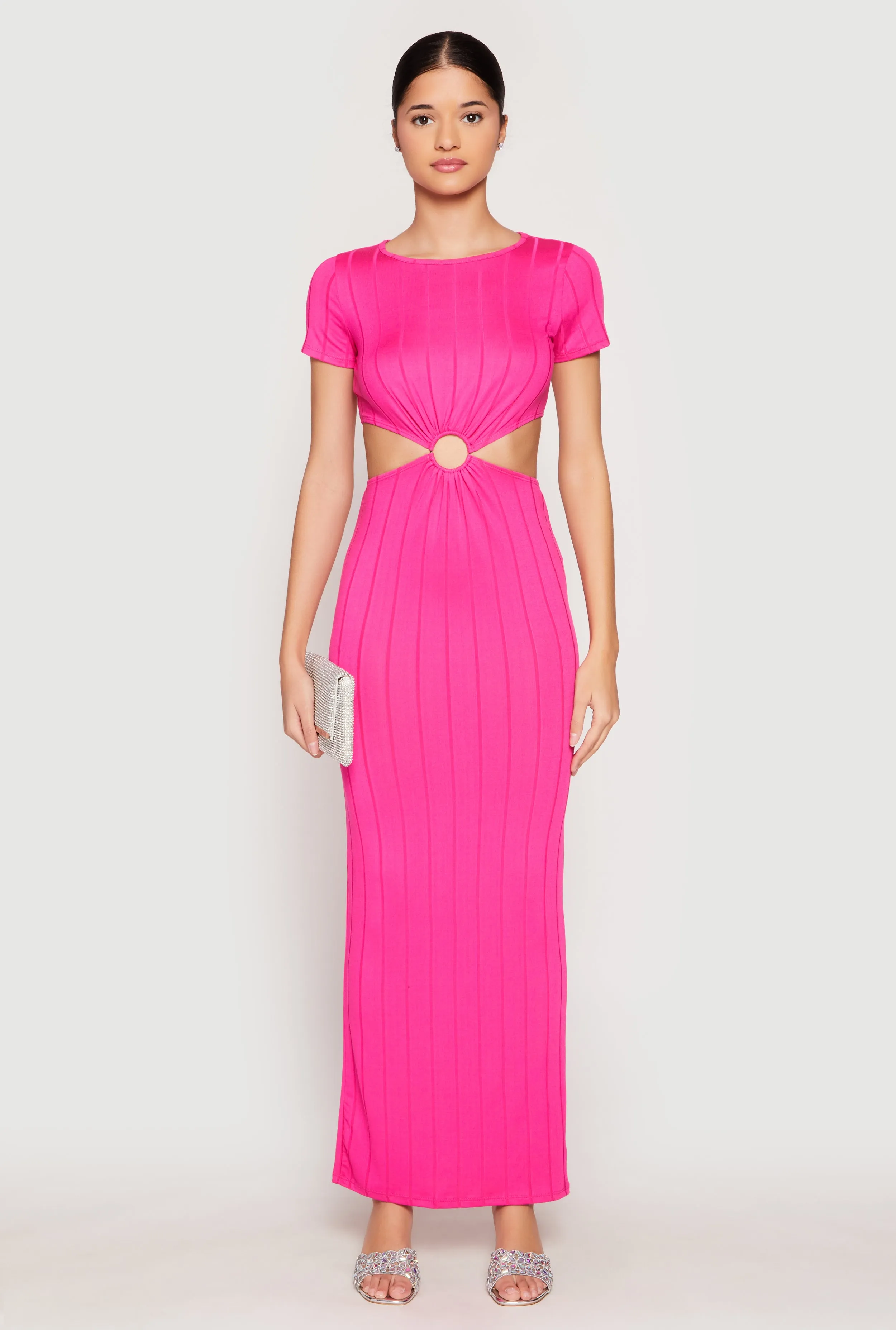 Ribbed Knit O Ring Cut Out Maxi Dress sold by Rainbow product image thumbnail 5