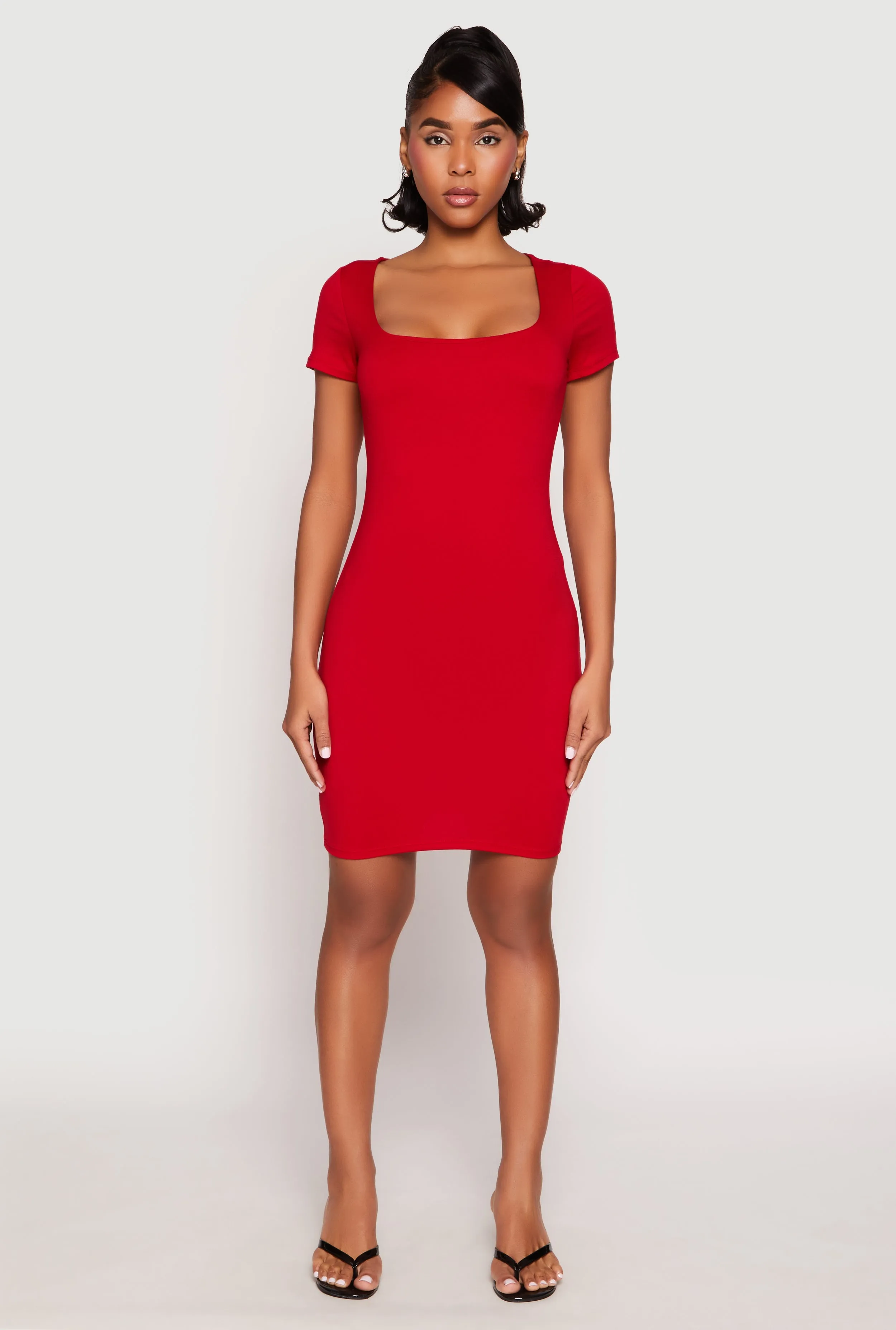 Square Neck Mini T Shirt Dress sold by Rainbow product image thumbnail 3