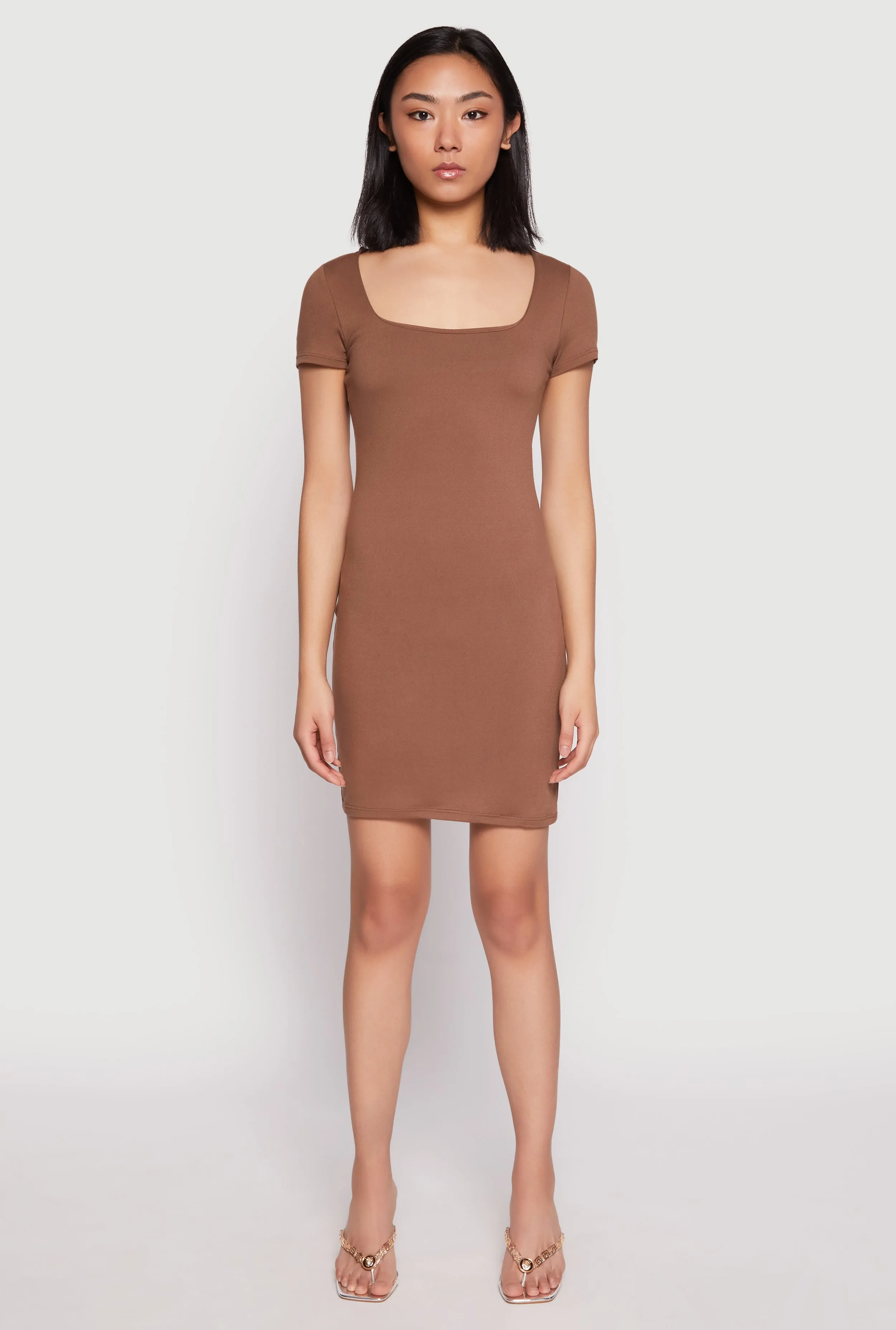 Square Neck Mini T Shirt Dress sold by Rainbow product image thumbnail 2