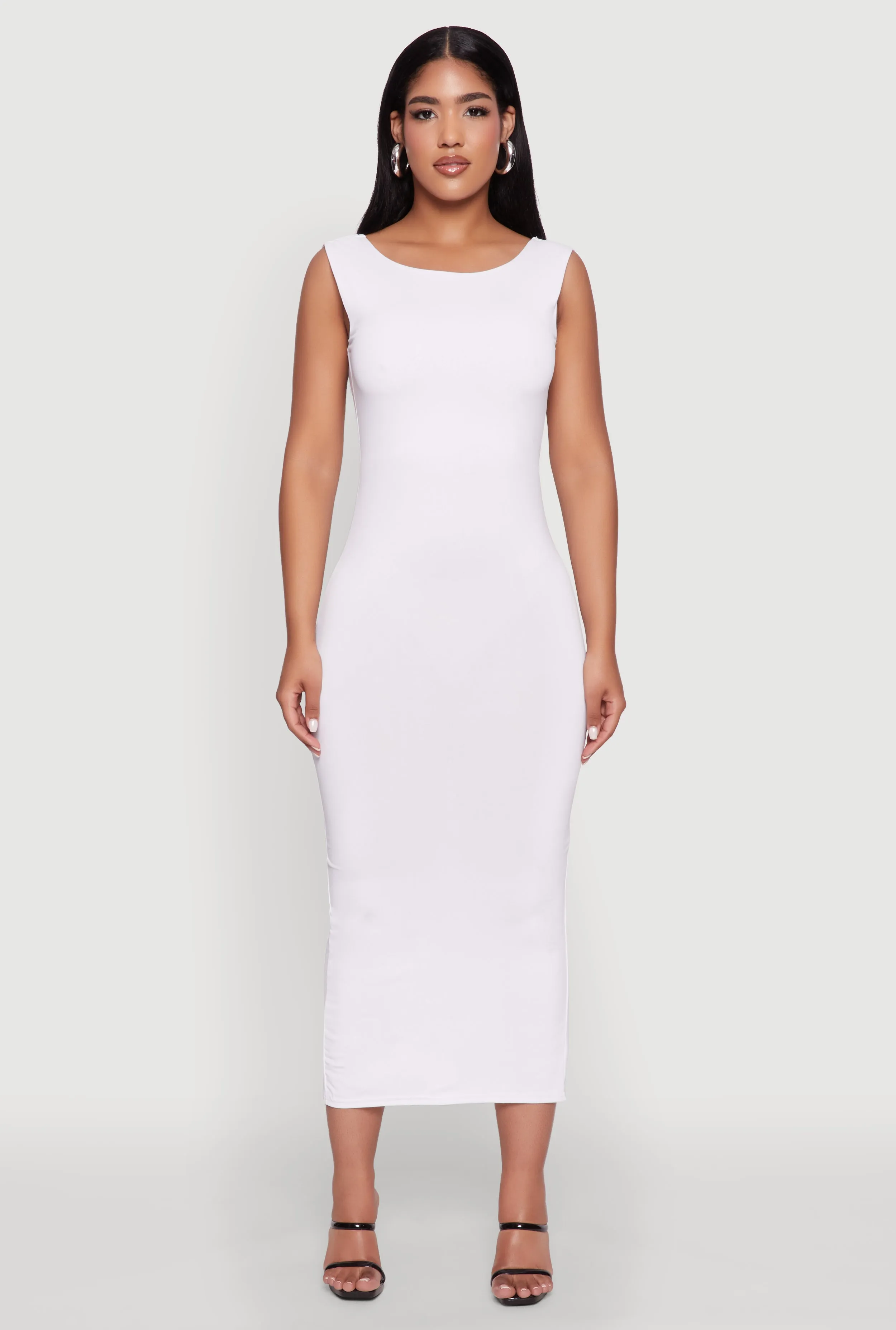 Scoop Neck Open Back Maxi Dress sold by Rainbow product image thumbnail 3