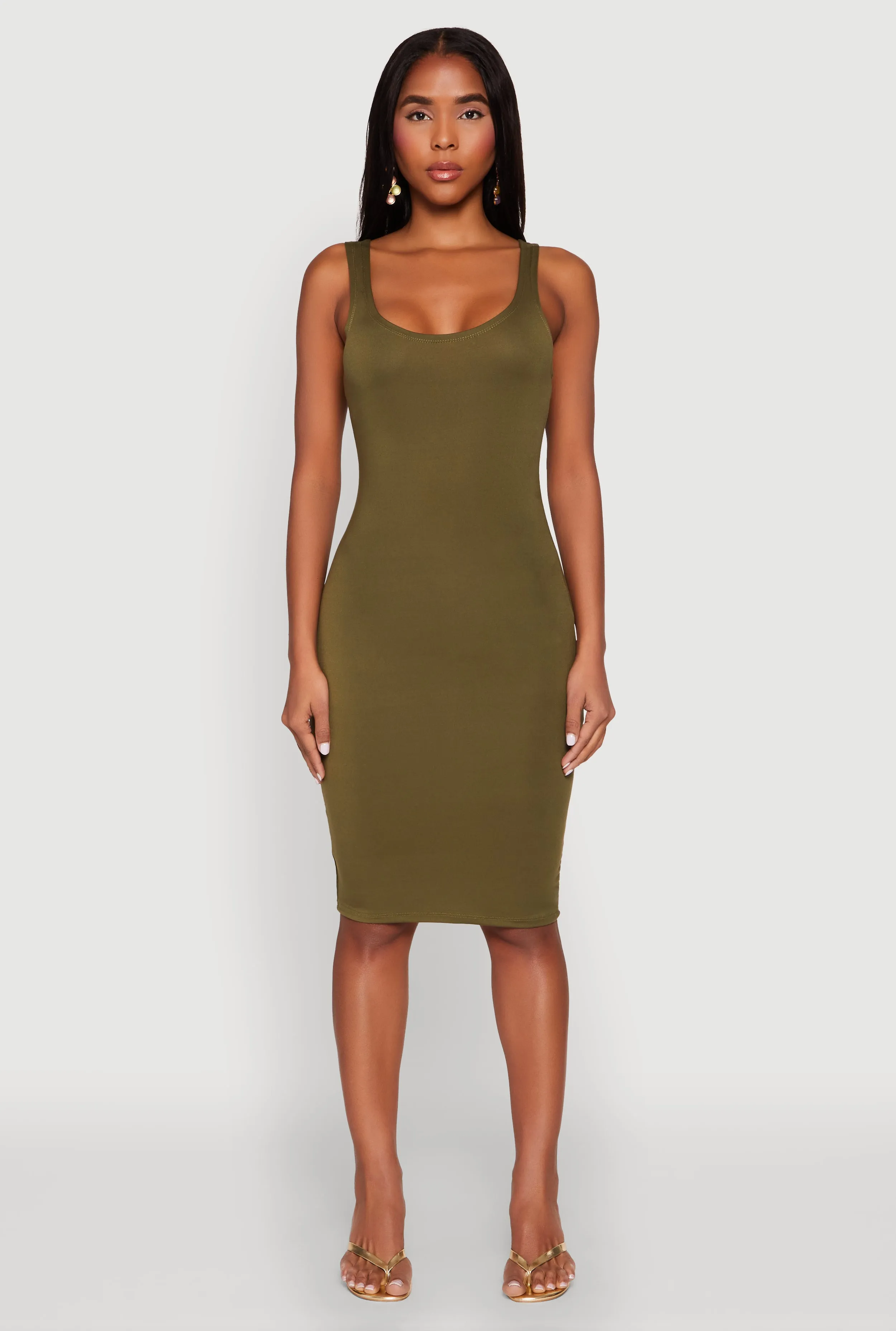 Scoop Neck Midi Tank Dress sold by Rainbow product image thumbnail 2
