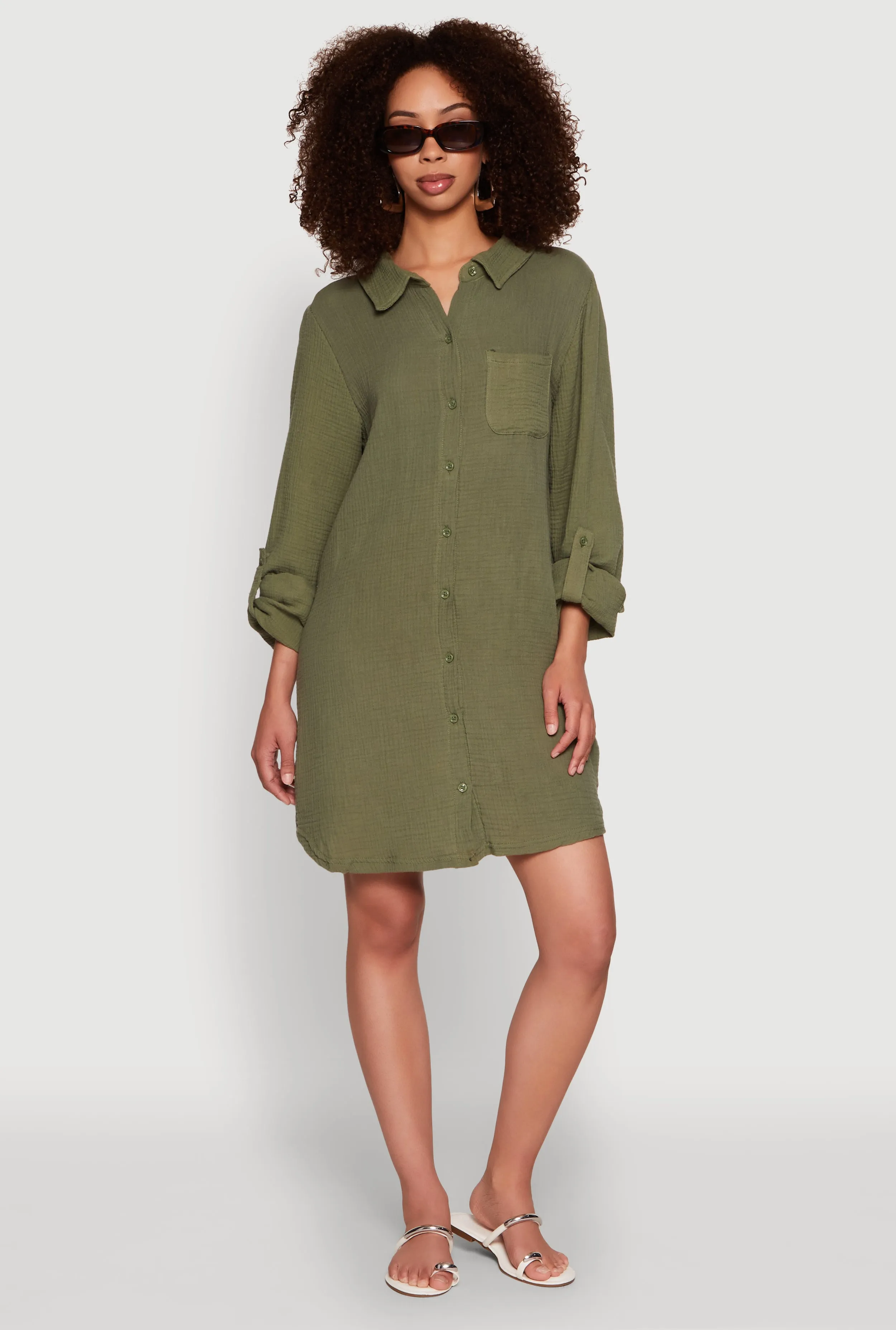 Gauze Knit Shirt Dress sold by Rainbow product image thumbnail 2