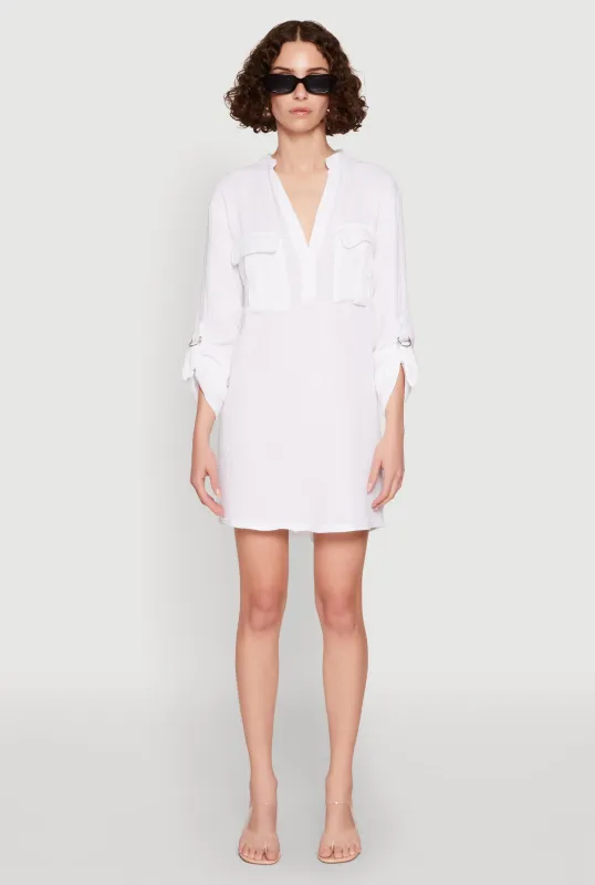 Tabbed Sleeve Gauze Knit Dress sold by Rainbow