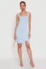 Square Neck Rib Knit Tank Dress sold by Rainbow