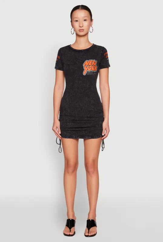 Mineral Wash New York Concrete Jungle Graphic Dress sold by Rainbow