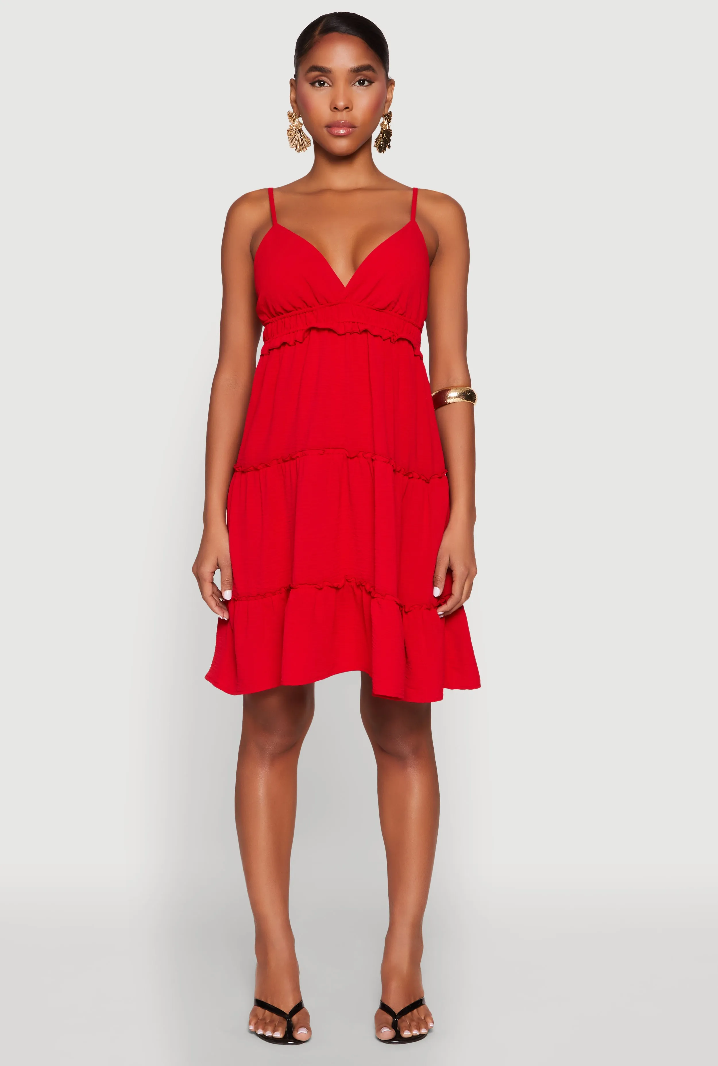 Crepe Knit Tiered Midi Dress sold by Rainbow product image thumbnail 3