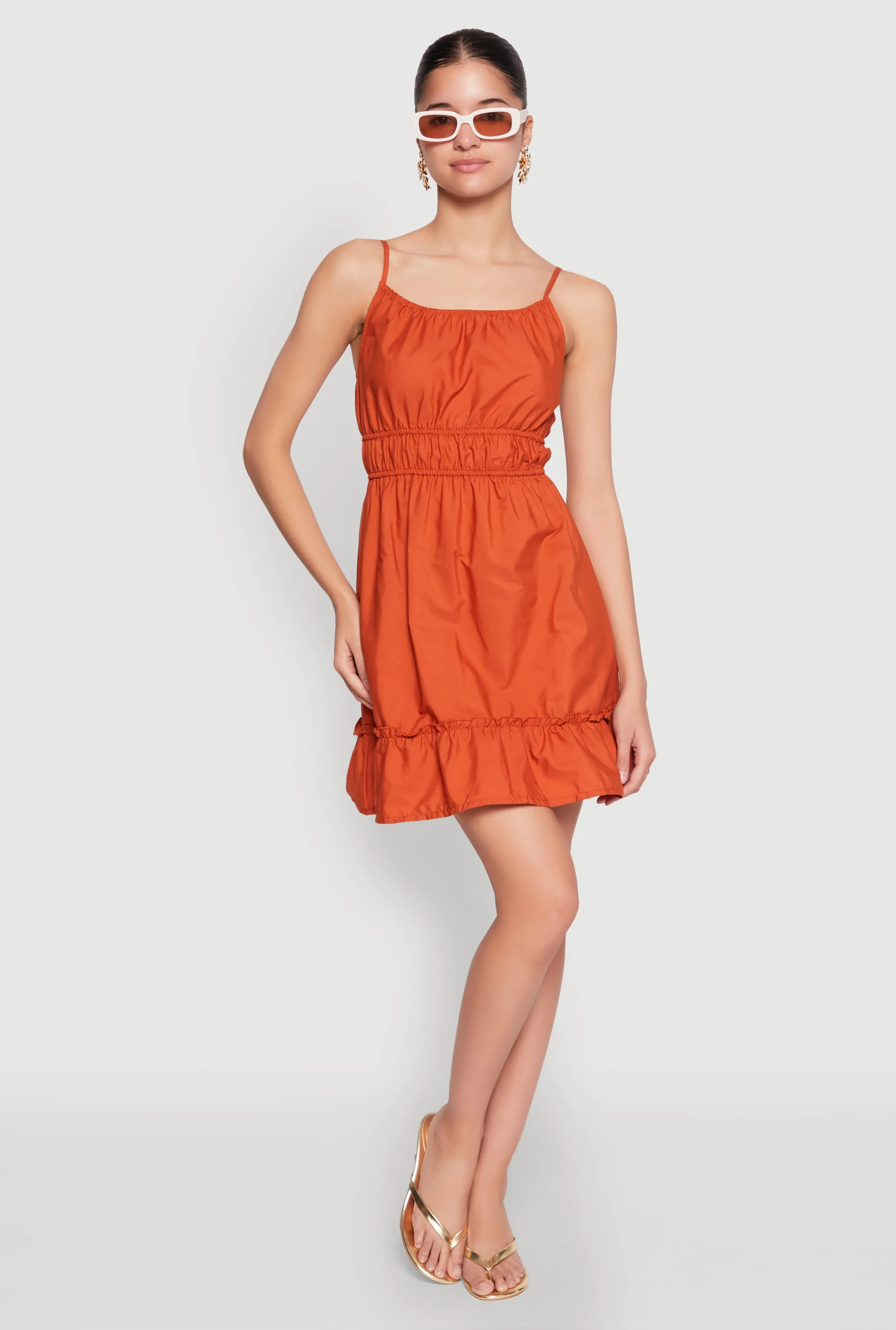 Spaghetti Strap Empire Waist Mini Dress sold by Rainbow product image thumbnail 4