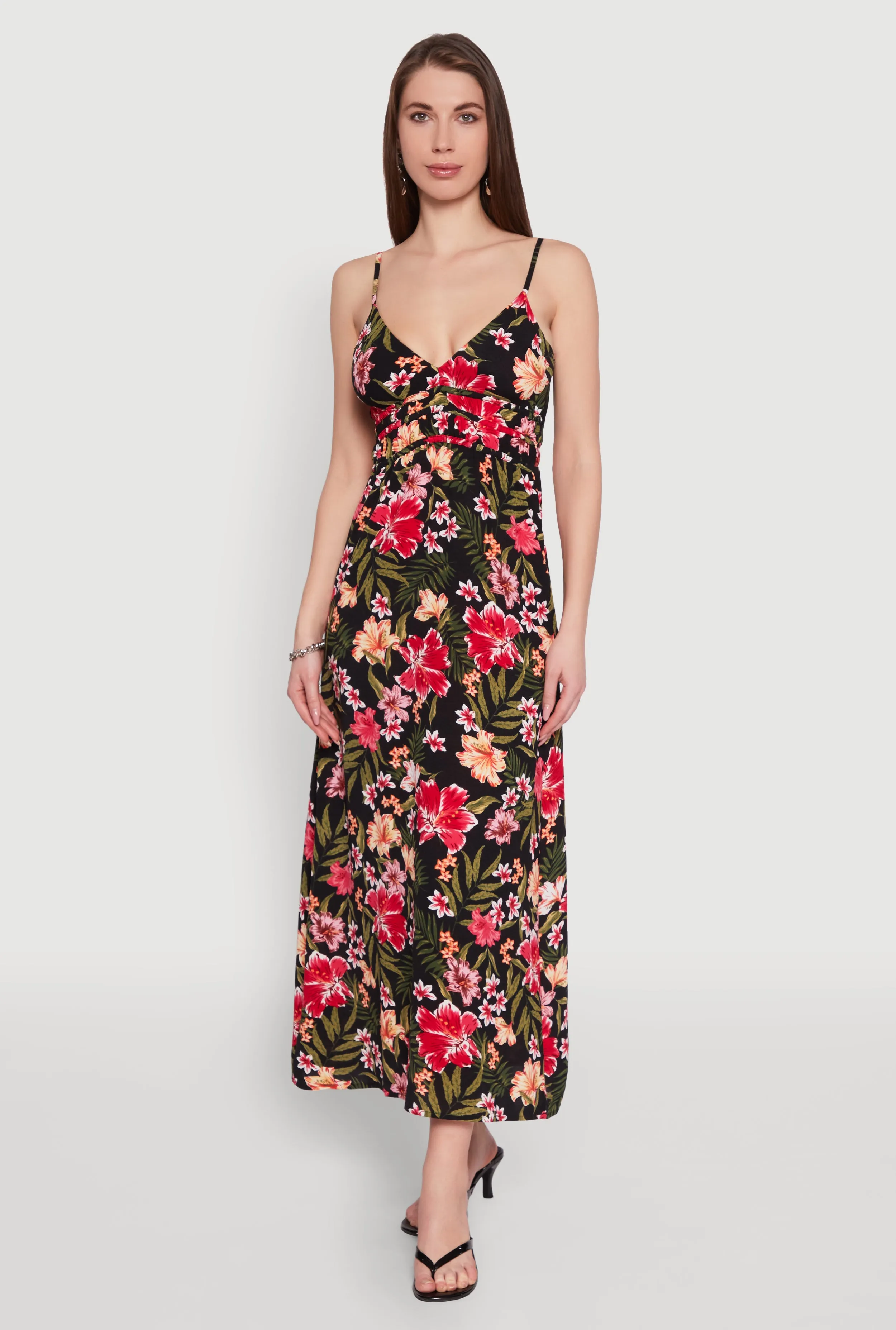 Airy Floral Empire Waist Maxi Dress sold by Rainbow
