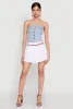 Haute Monde Button Front Denim Tube Top sold by Rainbow