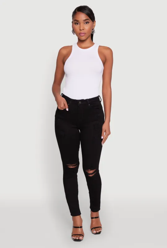 WAX Distressed Skinny Jeans sold by Rainbow