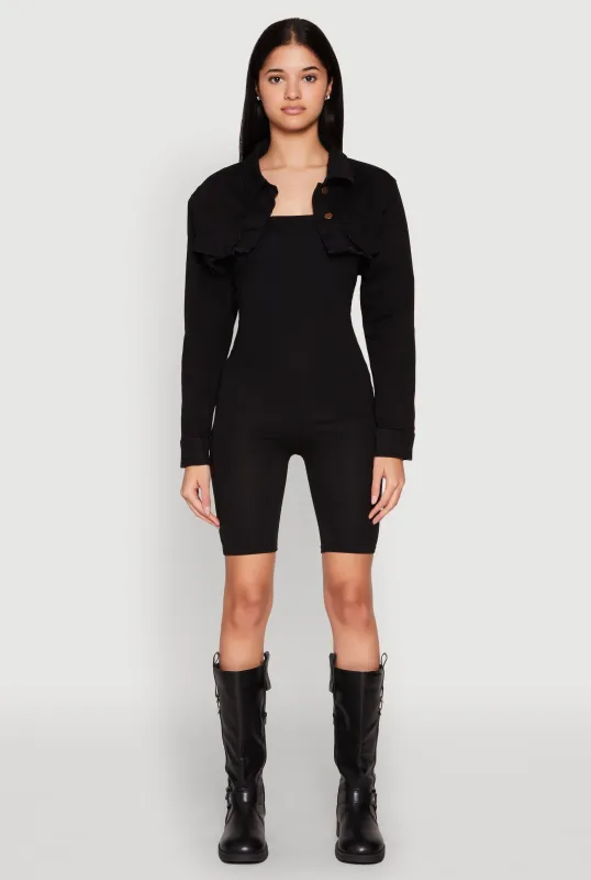 Daisy Denim Frayed Bolero Jacket sold by Rainbow