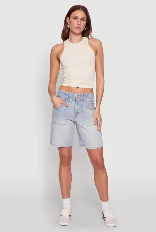 Madden Girl Denim Bermuda Shorts sold by Rainbow