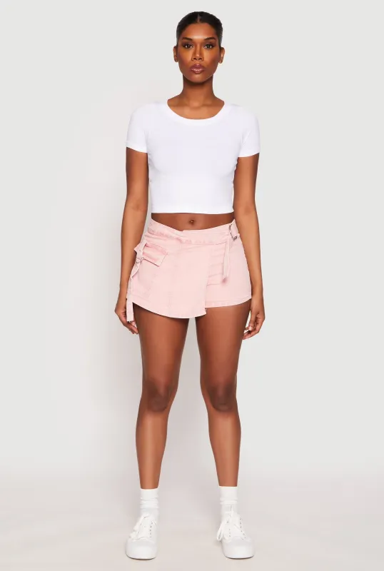 VIP Acid Wash Denim Cargo Skort sold by Rainbow