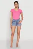 WAX Rhinestone Back Pocket Denim Shorts sold by Rainbow