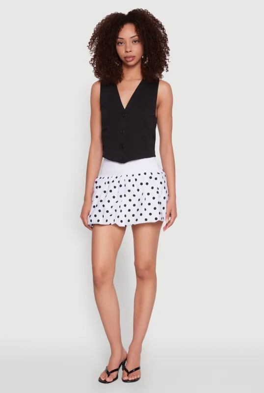 Polka Dot Mini Bubble Skirt sold by Rainbow