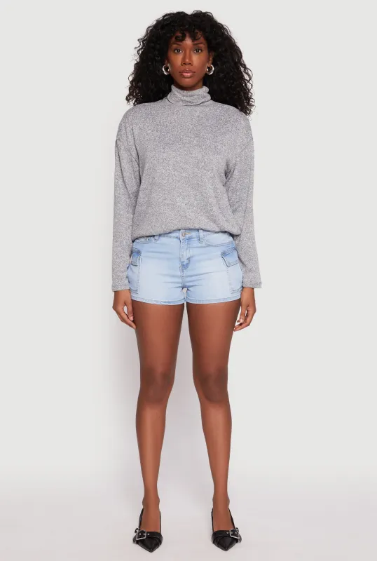 WAX Cargo Pocket Denim Shorts sold by Rainbow