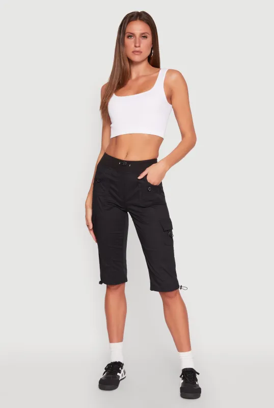 Toggle Drawstring Cargo Capris sold by Rainbow