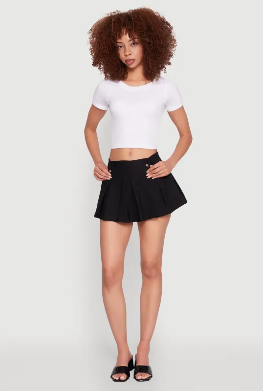 Smocked Waist Pleated Skort sold by Rainbow