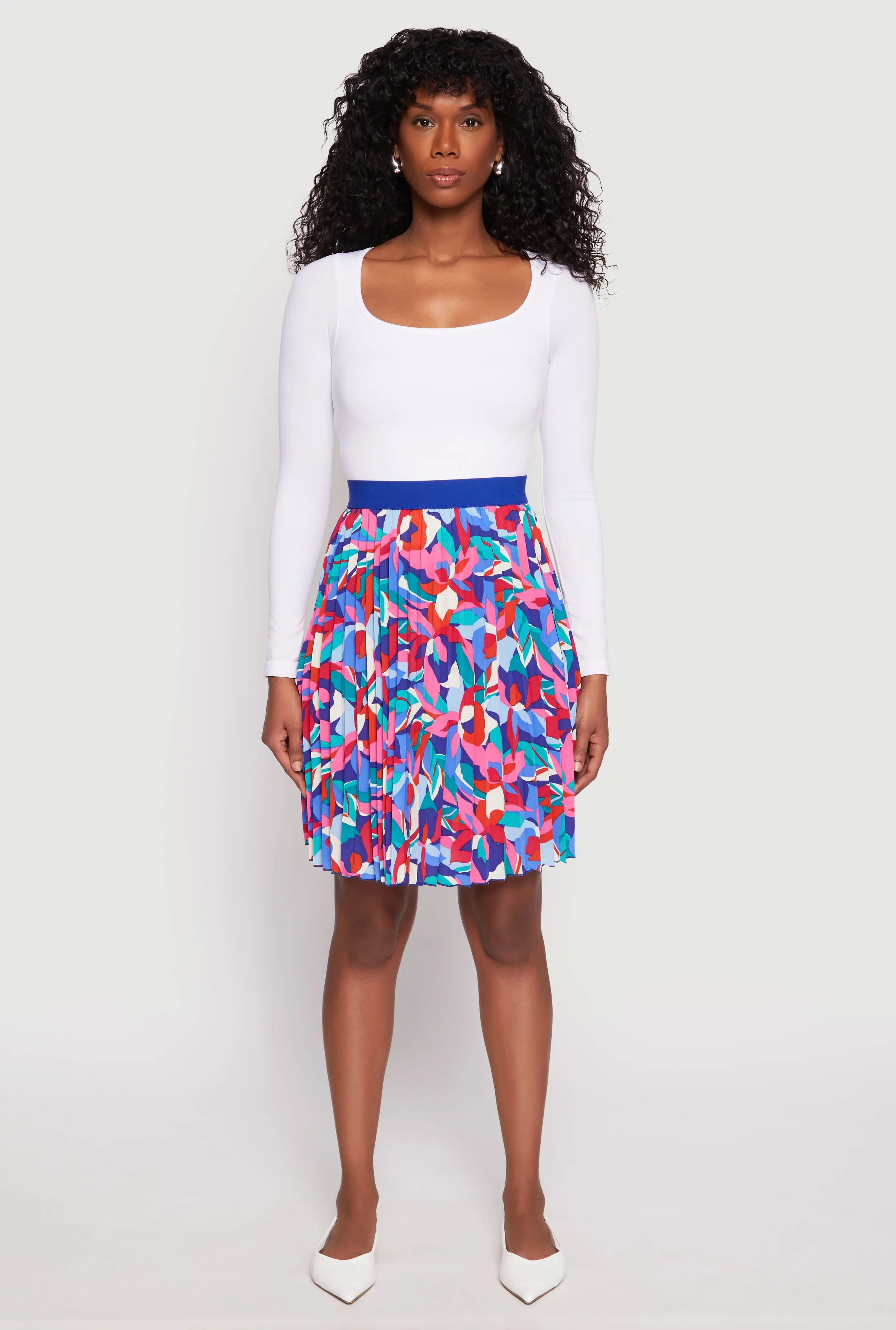 Abstract Print Pleated Skirt sold by Rainbow product image thumbnail 3