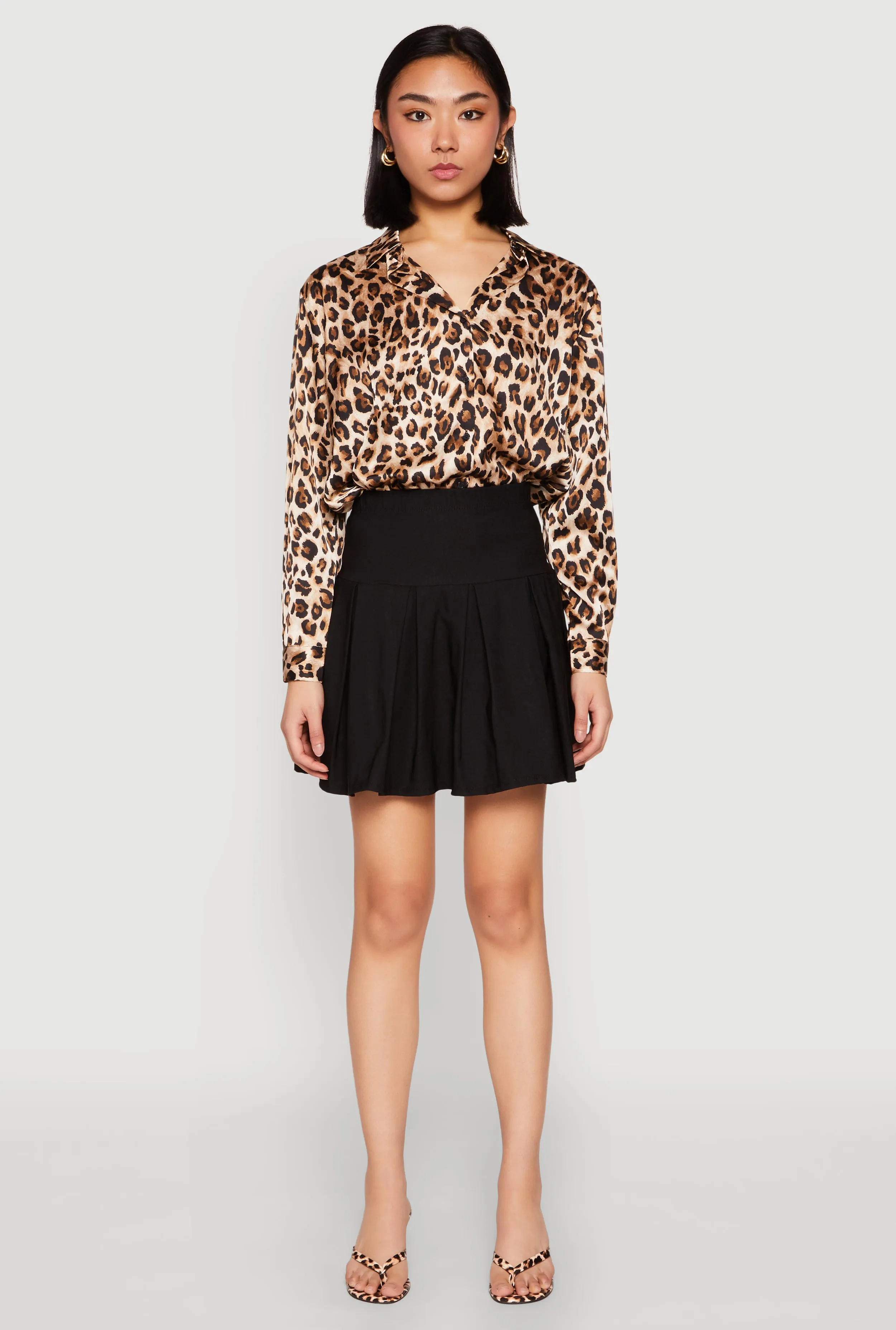 High Waisted Mini Pleated Skirt sold by Rainbow