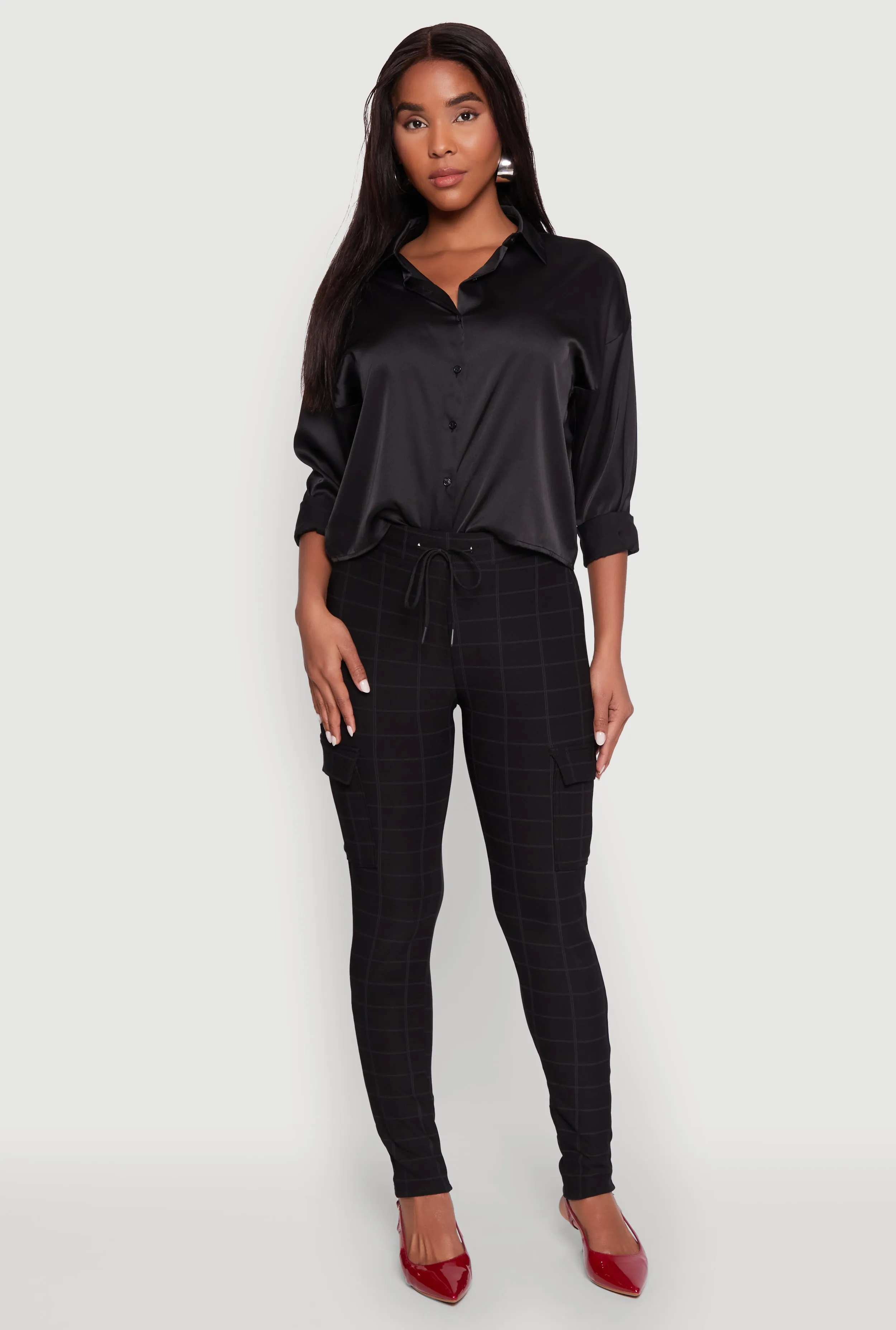 Body Contour Drawstring Waist Dress Pants sold by Rainbow