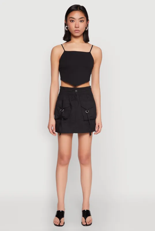 Toggle Drawstring Mini Cargo Skirt sold by Rainbow