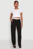 Contrast Waistband Wide Leg Dress Pants sold by Rainbow
