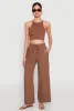 Gauze Knit Drawstring Wide Leg Pants sold by Rainbow