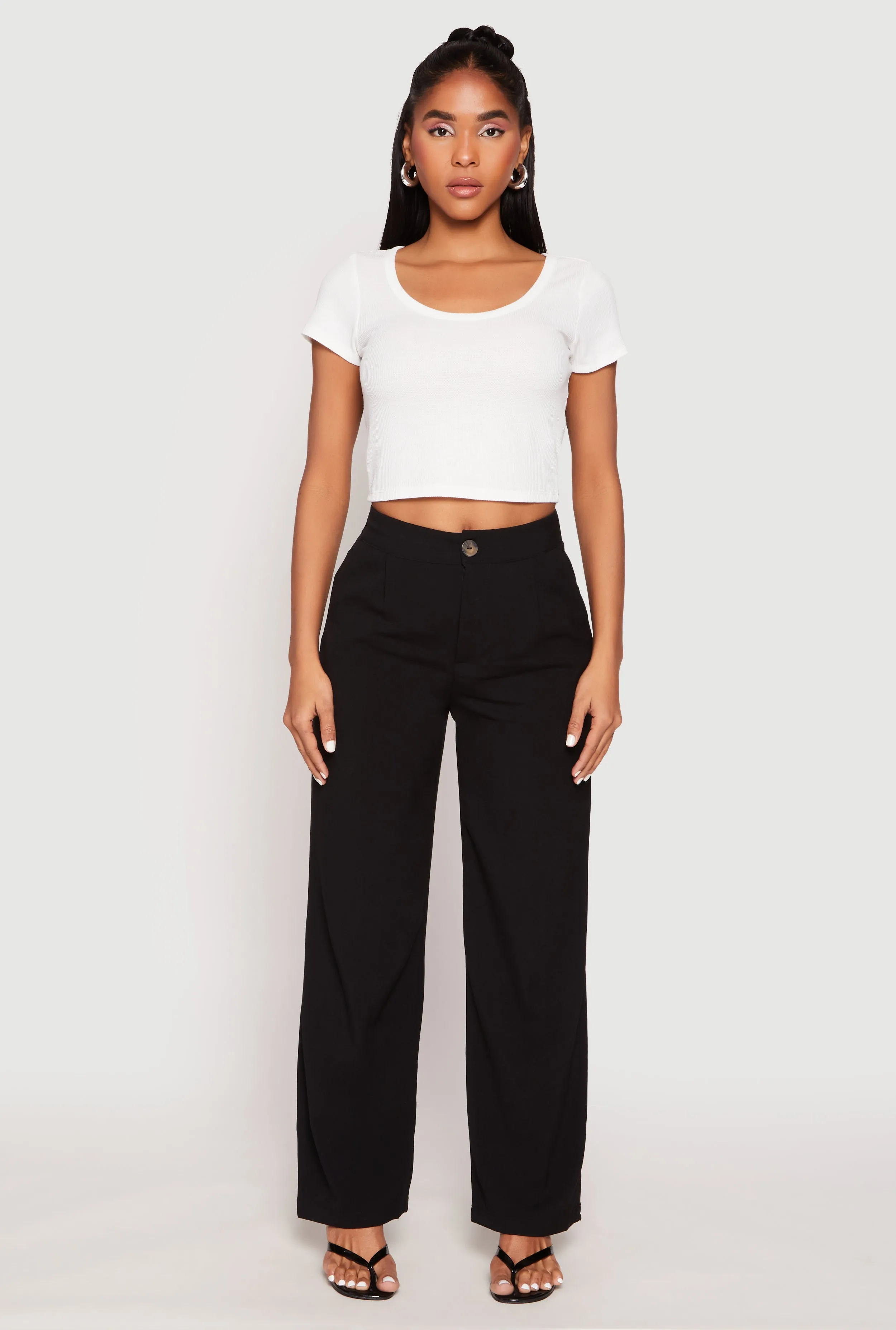 High Waist Wide Leg Dress Pants sold by Rainbow