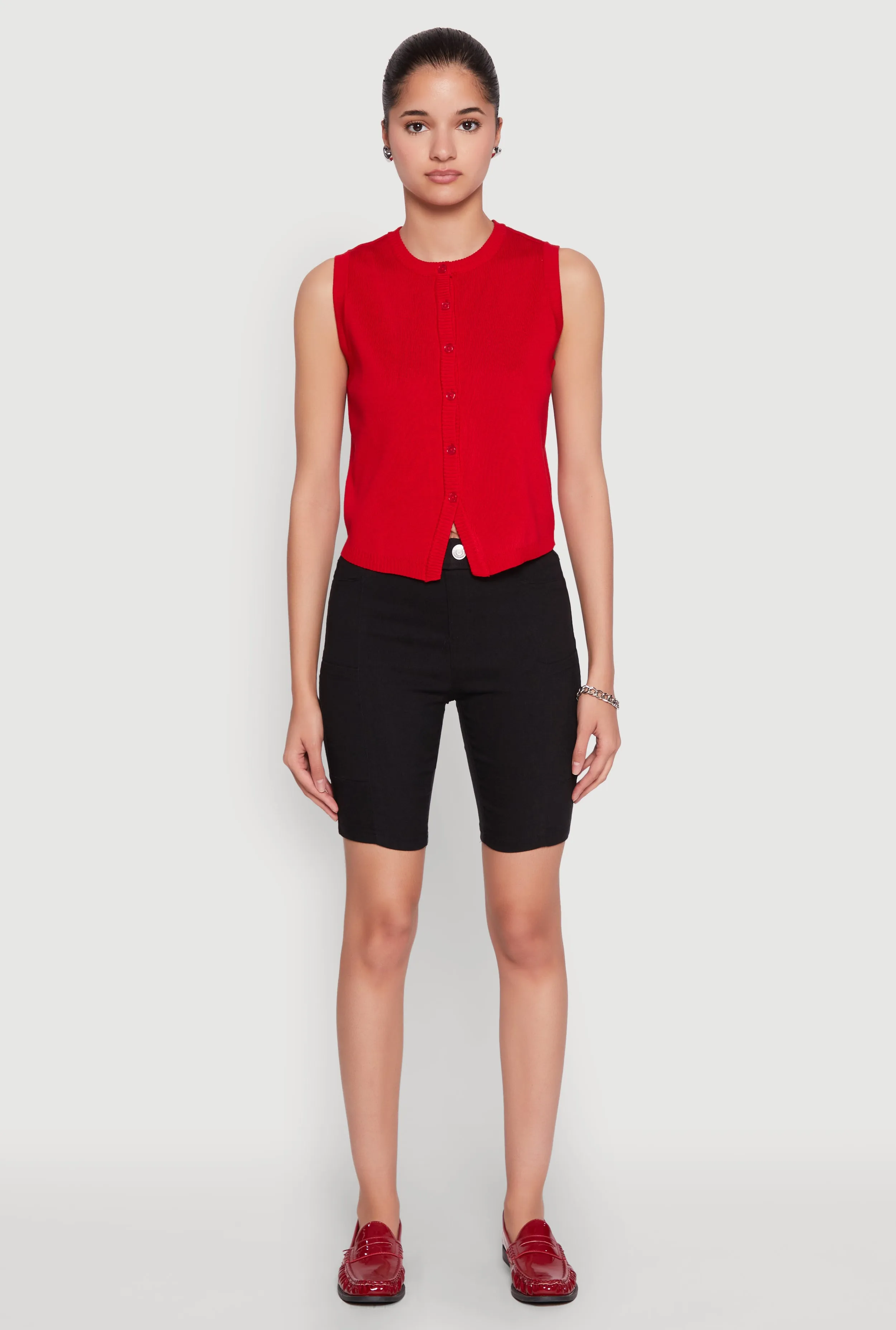 Hyper Stretch Pintuck Bermuda Shorts sold by Rainbow