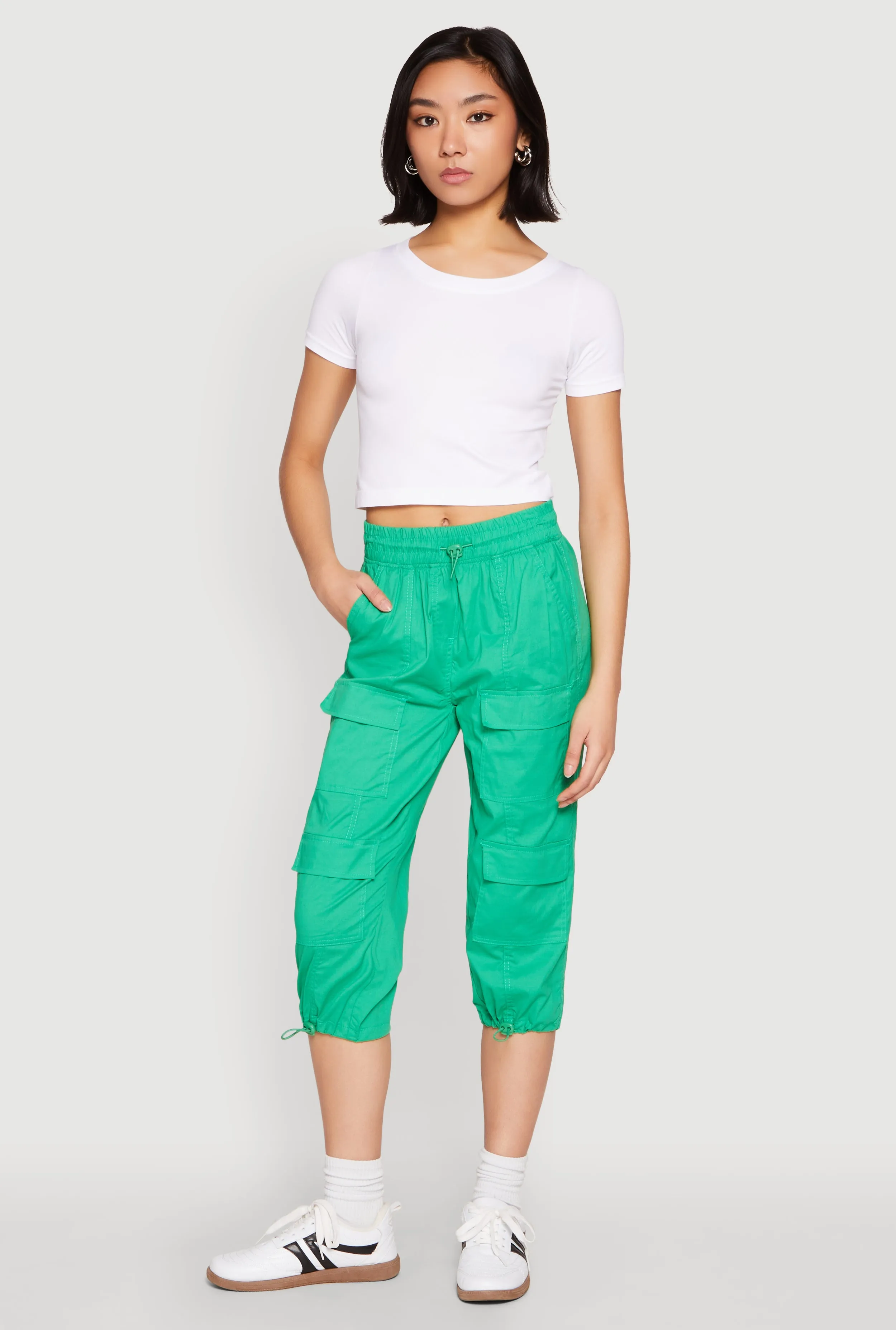 Toggle Drawstring Hem Cargo Capris sold by Rainbow product image thumbnail 4