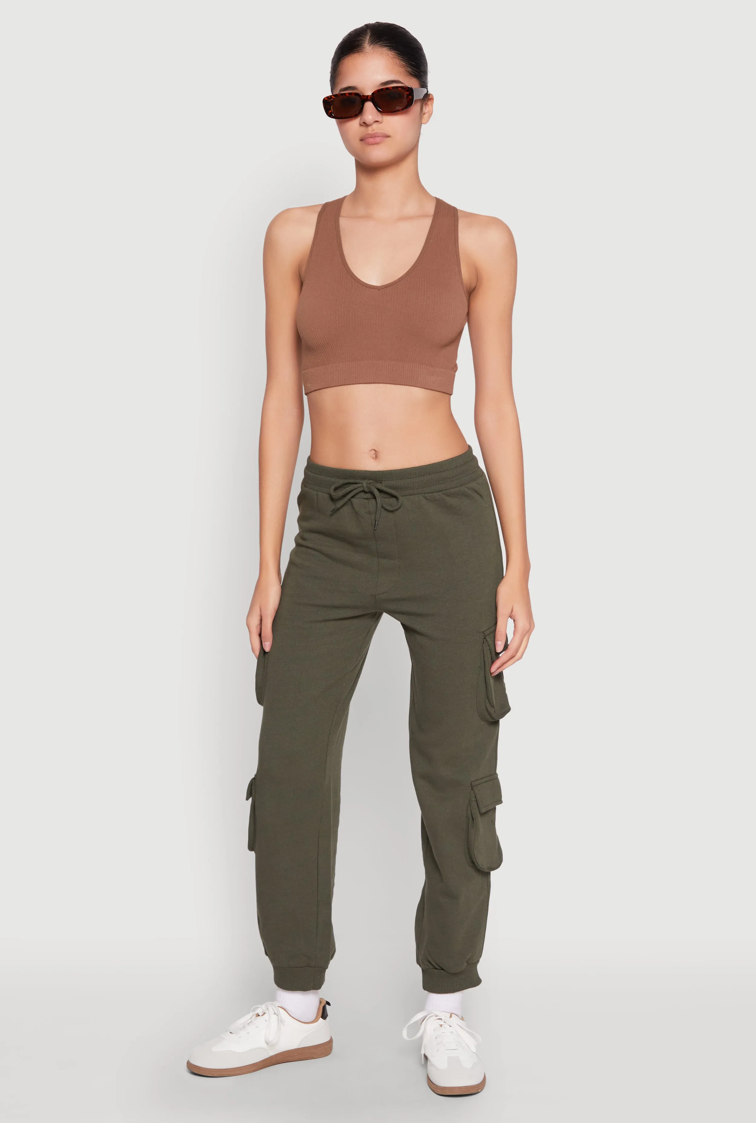 Fleece Lined Cargo Drawstring Joggers sold by Rainbow product image thumbnail 3