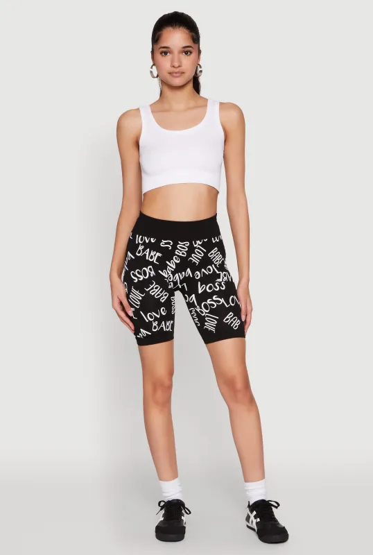 Boss Babe Love Biker Shorts sold by Rainbow