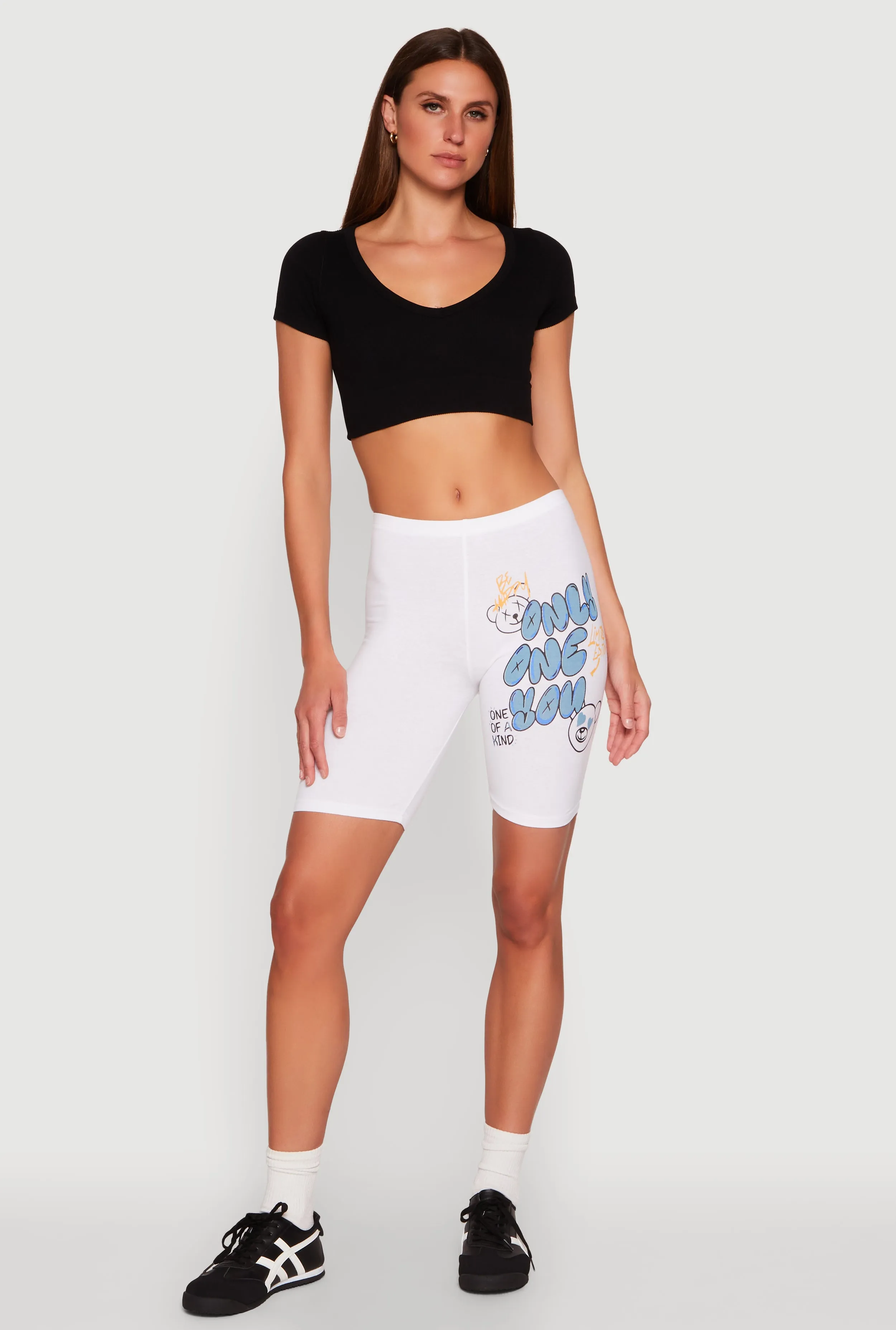 Only One You Graphic Biker Shorts sold by Rainbow