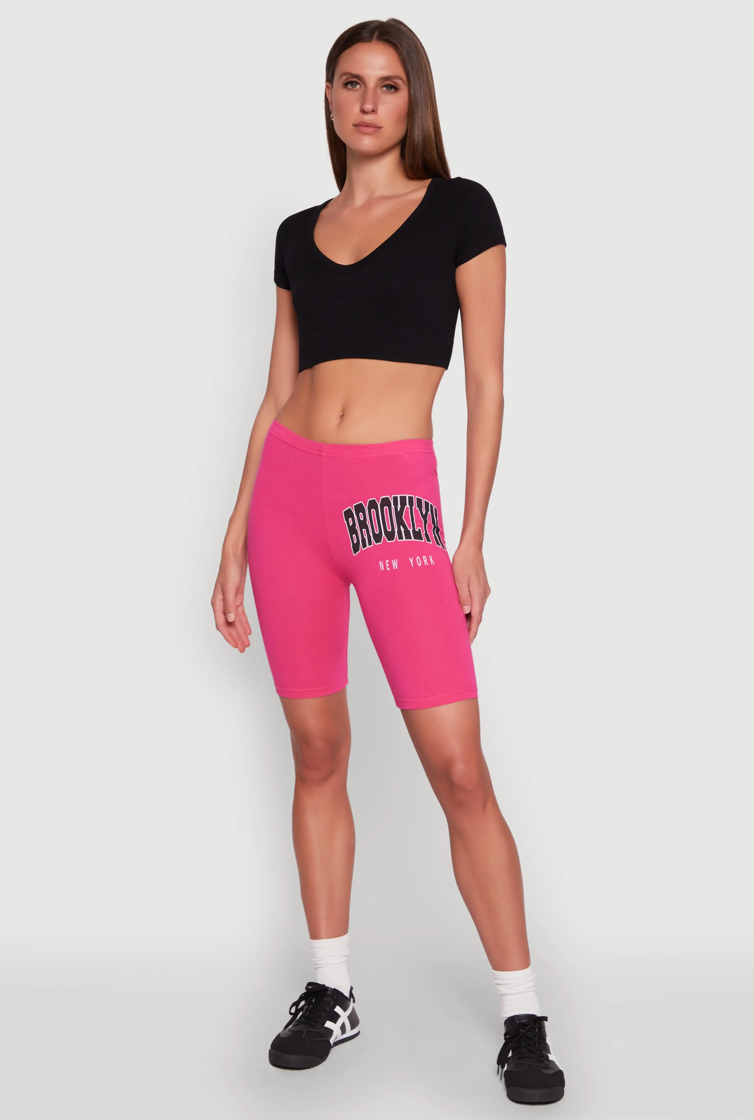 Brooklyn New York Biker Shorts sold by Rainbow