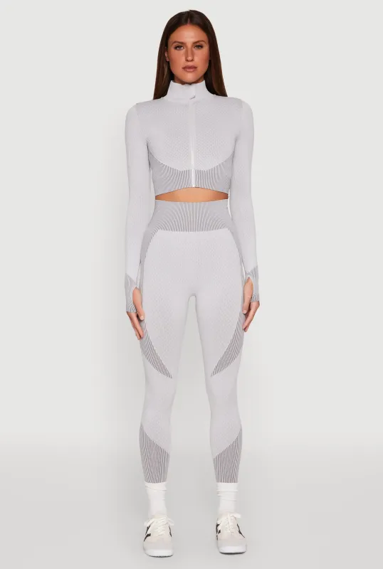 Striped Detail Two Tone Leggings sold by Rainbow