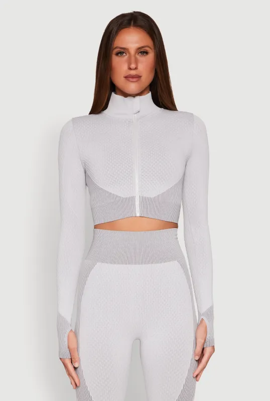 Striped Detail Two Tone Track Jacket sold by Rainbow