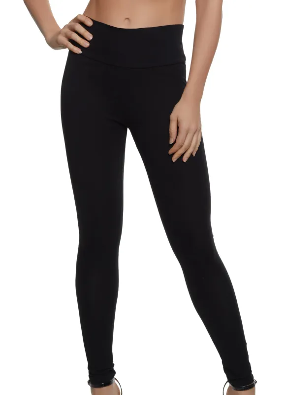 Solid Wide Waist Leggings sold by Rainbow