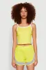 Side Marled Detail Cropped Cami sold by Rainbow